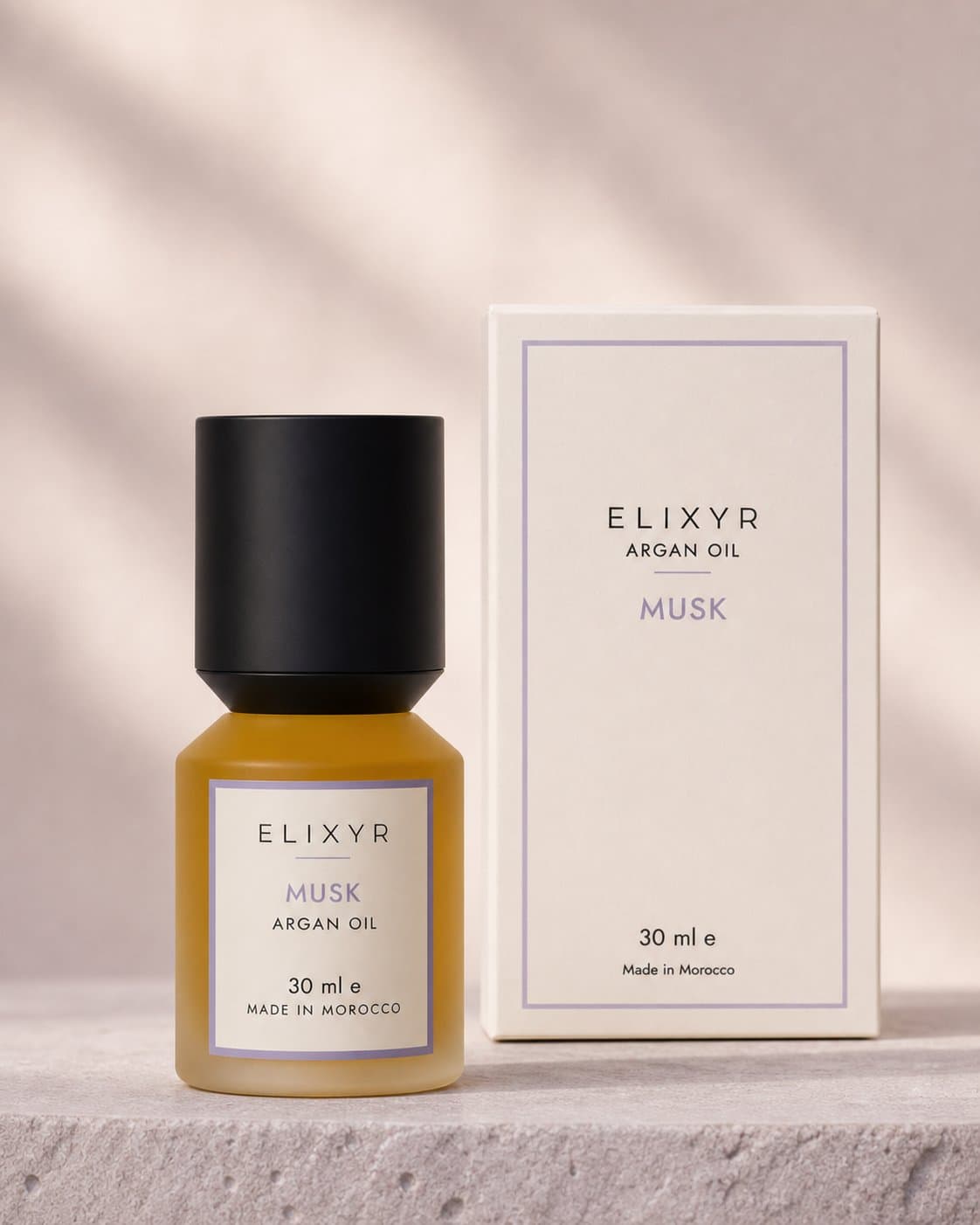 Musk: bottle and carton